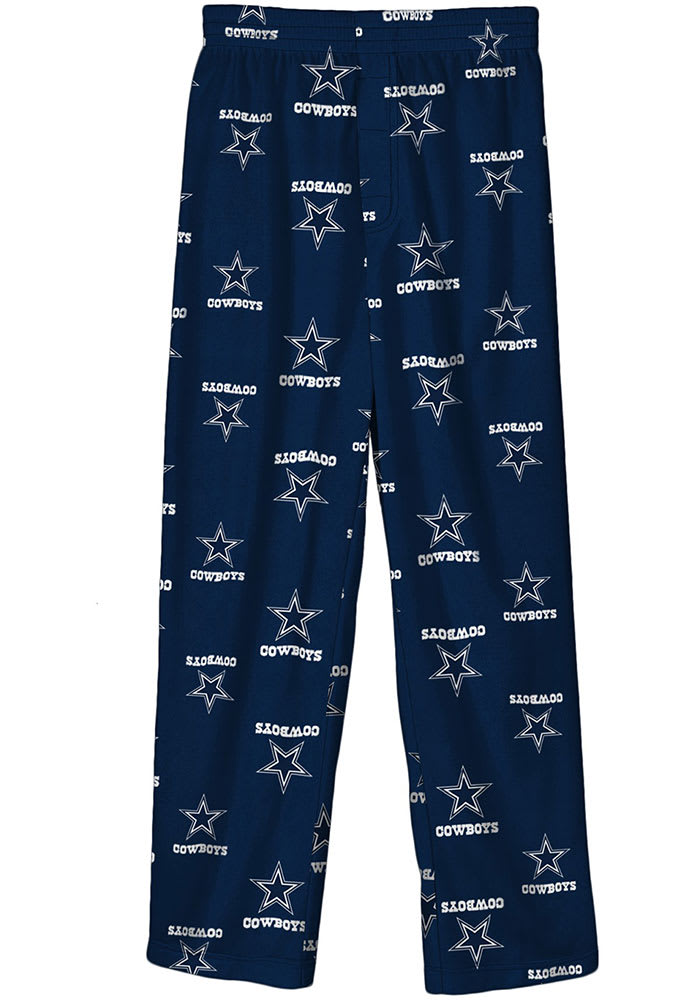 Dallas Cowboys Youth Navy Blue All Over Logo Sleep Pants