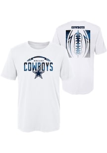 Dallas Cowboys Boys White Blitz Ball Short Sleeve T-Shirt