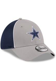 New Era Dallas Cowboys Grey JR Pipe Neo 39THIRTY Youth Flex Hat