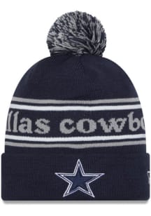 New Era Dallas Cowboys Navy Blue JR Marquee Knit Youth Knit Hat