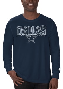 Dallas Cowboys Navy Blue ARCH NAME Long Sleeve T Shirt