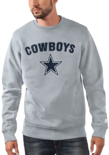Dallas Cowboys Mens Grey ARCH NAME Long Sleeve Crew Sweatshirt