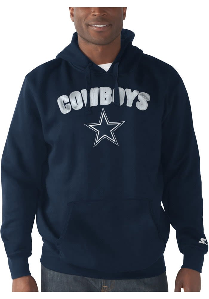 47 Dallas Cowboys Mens Navy Blue Double Decker Long Sleeve Hoodie