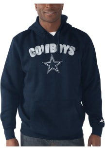 Dallas Cowboys Mens Navy Blue ARCH NAME Long Sleeve Hoodie