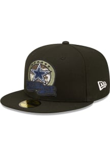 New Era Dallas Cowboys Mens Black 2022 Salute to Service 59FIFTY Fitted Hat