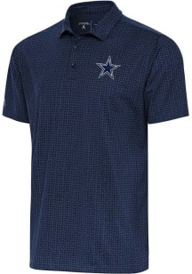 Antigua Dallas Cowboys Mens Navy Blue MASHIE Short Sleeve Polo