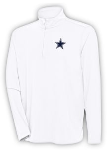 Antigua Dallas Cowboys Mens White HUNK Long Sleeve 1/4 Zip Pullover