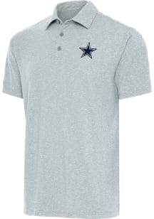 Antigua Dallas Cowboys Mens Grey PAR 3 Short Sleeve Polo
