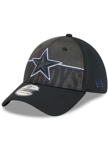 New Era Dallas Cowboys Mens Black 2023 Training Camp 39THIRTY Flex Hat