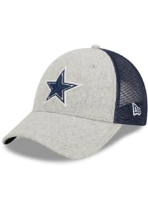 New Era Dallas Cowboys Gray Pop Trucker 9FORTY Adjustable Hat - Grey