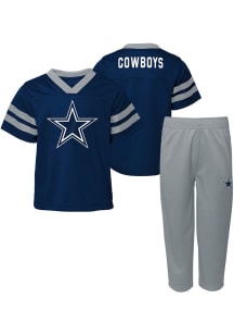 Dallas Cowboys Toddler Navy Blue Red Zone SS Set Top and Bottom