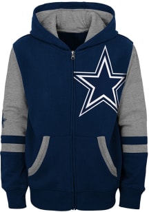 Dallas Cowboys Toddler Stadium Long Sleeve Full Zip Sweatshirt - Navy Blue