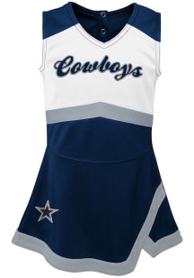 Dallas Cowboys Girls Navy Blue Captain Dress Cheer Dress Set