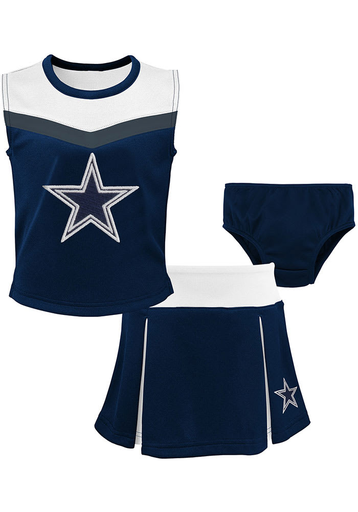 Dallas Cowboys Girls Navy Blue Spirit 2PC Cheer Set