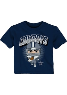 Dallas Cowboys Infant Scrappy Short Sleeve T-Shirt Navy Blue