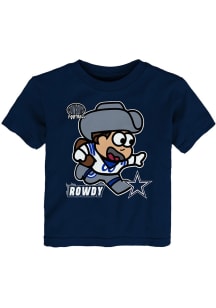 Dallas Cowboys Infant Mascot Sizzle Short Sleeve T-Shirt Navy Blue