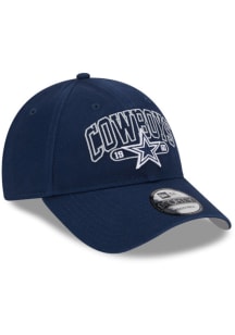 New Era Dallas Cowboys Outline 9FORTY Adjustable Hat - Navy Blue