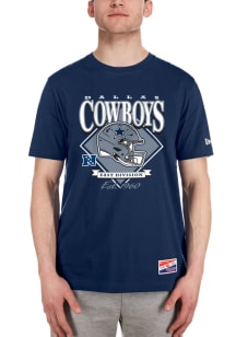 New Era Dallas Cowboys Navy Blue Helmet Short Sleeve T Shirt