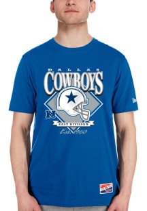 New Era Dallas Cowboys Blue Helmet Short Sleeve T Shirt