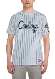 New Era Dallas Cowboys Grey Pin Striped Short Sleeve Fashion T Shirt