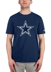 New Era Dallas Cowboys Navy Blue Oversized Logo Short Sleeve T Shirt