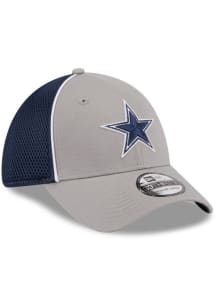 New Era Dallas Cowboys Mens Grey Pipe Neo 39THIRTY Flex Hat