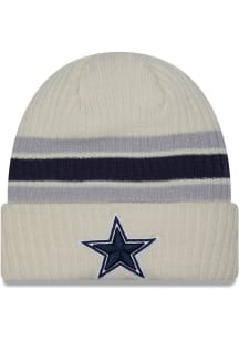 New Era Dallas Cowboys White Vintage Cuff Mens Knit Hat