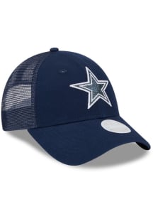 New Era Dallas Cowboys Navy Blue Logo Sparkle 9FORTY Womens Adjustable Hat