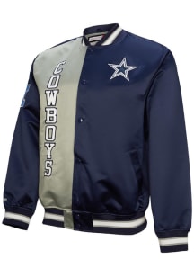 Dallas Cowboys Mens Navy Blue Lightweight Satin Light Weight Jacket