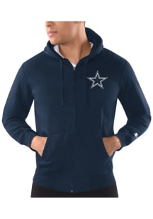 Dallas Cowboys Mens Navy Blue Left Chest Long Sleeve Full Zip Jacket