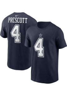 Dak Prescott Dallas Cowboys Navy Blue Player name and number Short Sleeve Player T Shirt
