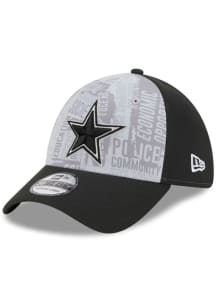New Era Dallas Cowboys Mens Grey 2023 Inspire Change 39THIRTY Flex Hat