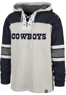 47 Dallas Cowboys Mens Grey GRIDIRON LACE UP Fashion Hood