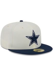 New Era Dallas Cowboys Mens White Star Logo 2T Evergreen 59FIFTY Fitted Hat