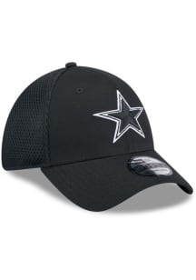 New Era Dallas Cowboys Mens Black Star Logo Evergreen Neo 39THIRTY Flex Hat
