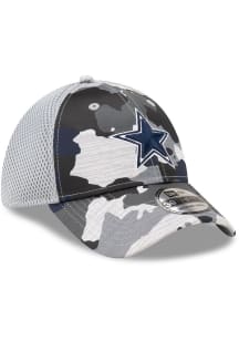 New Era Dallas Cowboys Mens Grey 2T Active Training Camo 39THIRTY Flex Hat
