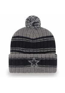 47 Dallas Cowboys Grey Rexford Cuff Pom Mens Knit Hat