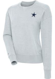 Antigua Dallas Cowboys Womens Grey Frorward Crew Sweatshirt
