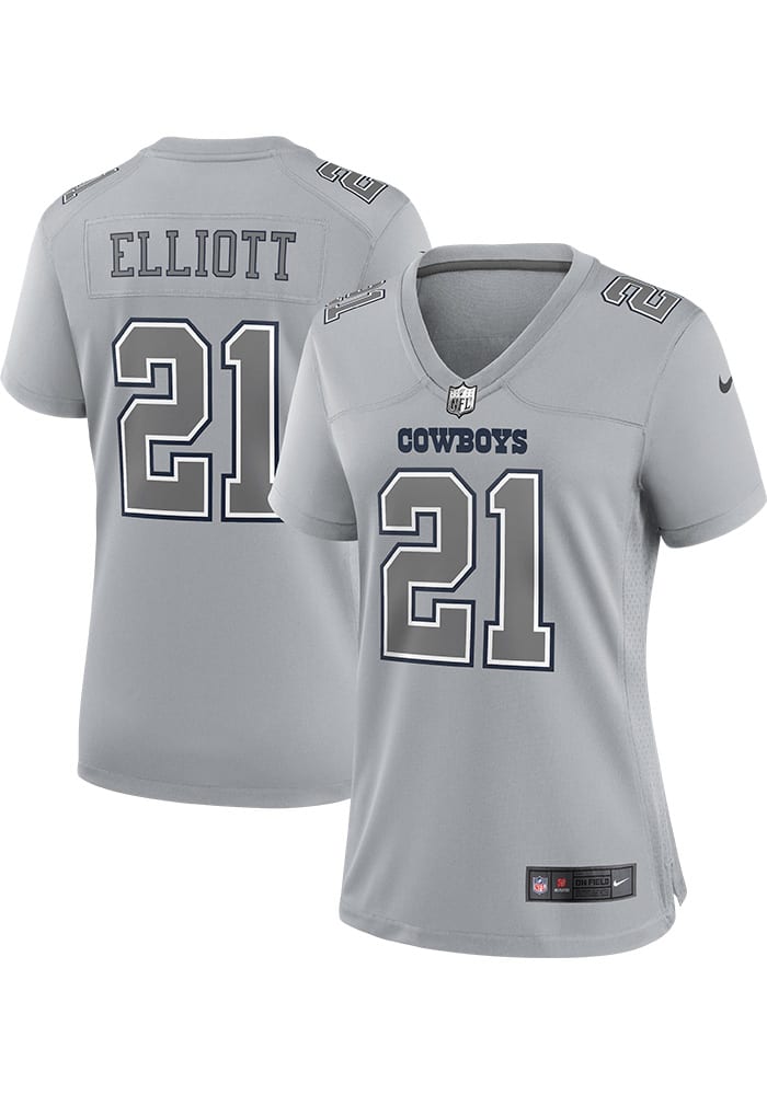 Ezekiel Elliott Nike Dallas Cowboys Grey Atmosphere Football Jersey