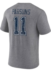 Micah Parsons Dallas Cowboys Grey Heritage Short Sleeve Fashion Player T Shirt