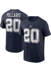 Tony Pollard Dallas Cowboys Navy Blue Road Short Sleeve Player T Shirt