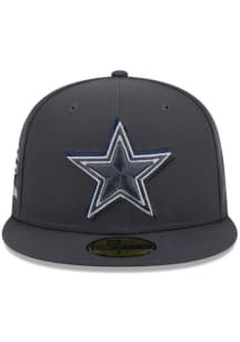 New Era Dallas Cowboys Mens Grey 2024 NFL Draft 59FIFTY Fitted Hat