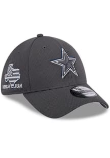 New Era Dallas Cowboys Mens Grey 2024 NFL Draft 39THIRTY Flex Hat