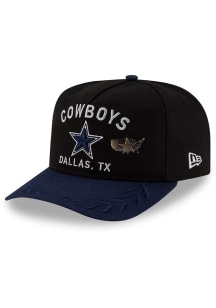 New Era Dallas Cowboys Mens Black 2025 NFL Draft A Frame 59FIFTY Fitted Hat