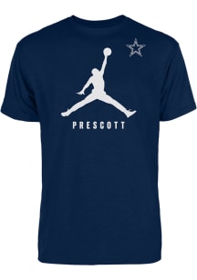 Dak Prescott Dallas Cowboys Navy Blue Lockup Short Sleeve Player T Shirt