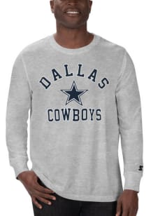 Dallas Cowboys Grey Heart and Soul Half Time Long Sleeve T Shirt