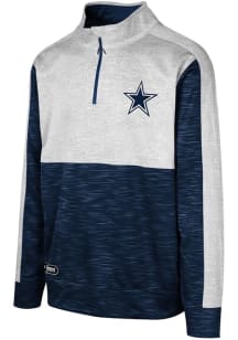 New Era Dallas Cowboys Mens Navy Blue Tackle Play Long Sleeve Qtr Zip Pullover