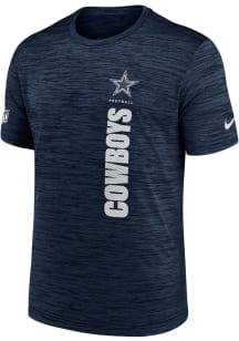 Nike Dallas Cowboys Navy Blue Sideline Velocity Short Sleeve T Shirt