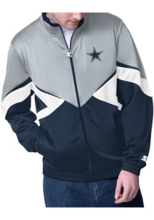 Dallas Cowboys Mens Navy Blue Rush Track Jacket