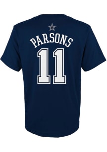 Micah Parsons  Dallas Cowboys Boys Navy Blue Name and Number Short Sleeve T-Shirt